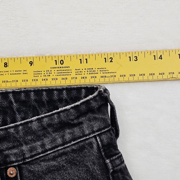 Zara Jeans Womens Size 0 Fay Hem High RIse Denim Button Fly Emo Punk Grunge - Picture 6 of 9